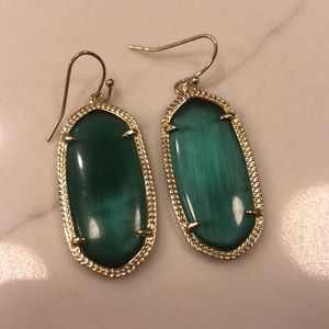 Kendra Scott green Elle earrings